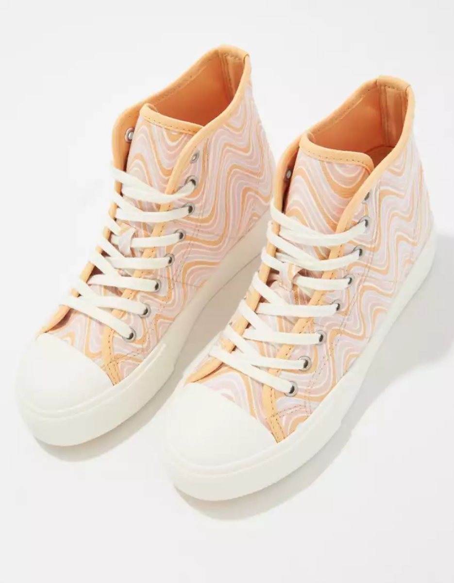 Baskets American Eagle AE Tela Plateforme High-Top Orange Femme | ZST-00839636